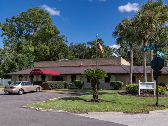 Front view of Hacienda Village office entrance