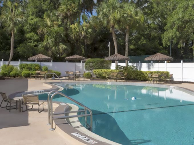 Beautiful view of swimming pool at Hacienda Village MHC